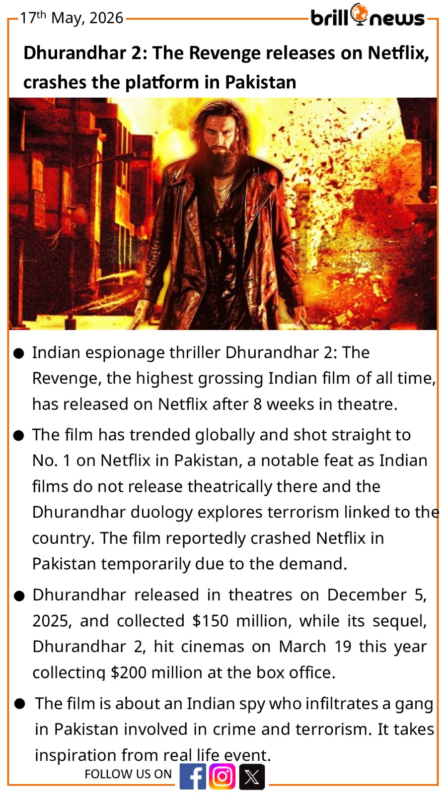 Dhurandhar 2: The Revenge releases on Netflix, crashes the platform in Pakistan